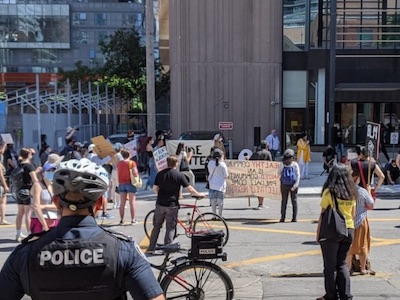 A photo of a public protest.
