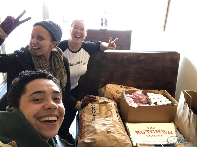 Randomly selected image of volunteers and/or meals